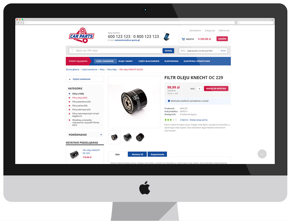 CARPARTS - Internet shop with spare parts