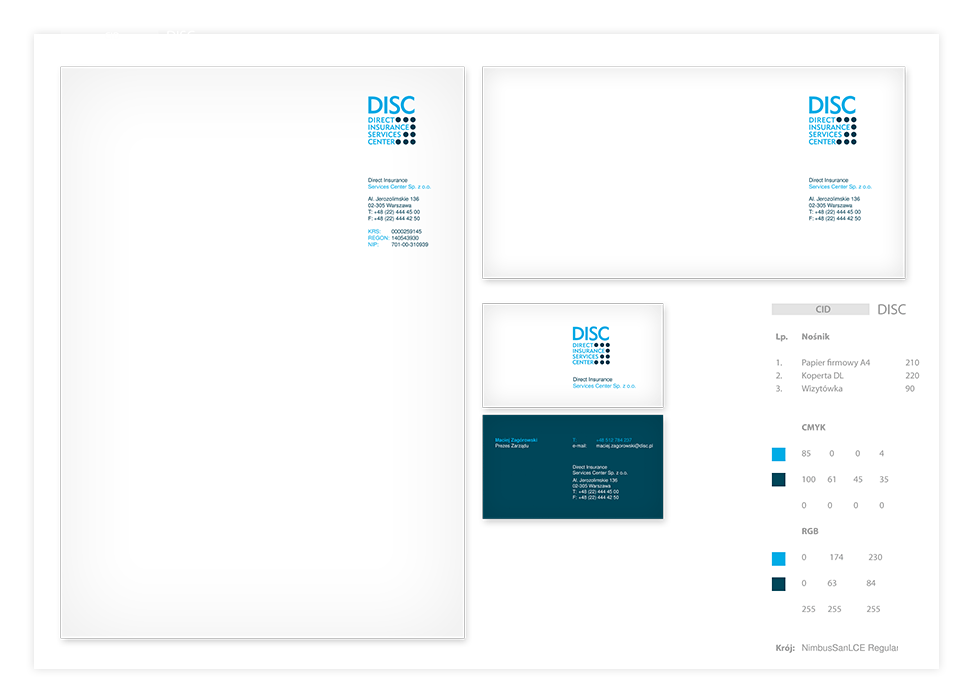 Direct Insurance Services Center - Konzept der Corporate Identity