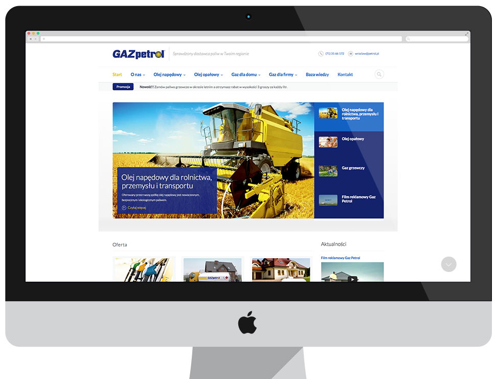 GAZpetrol - Image website CMS Drupal