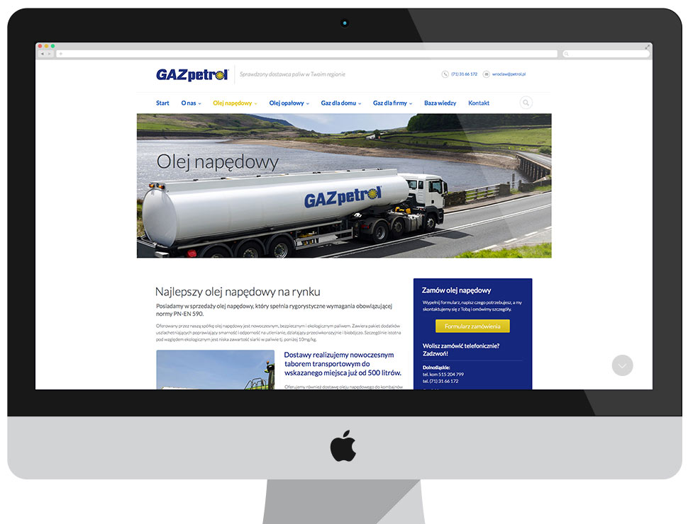 GAZpetrol - Image website CMS Drupal