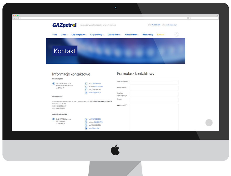 GAZpetrol - serwis wizerunkowy CMS Drupal