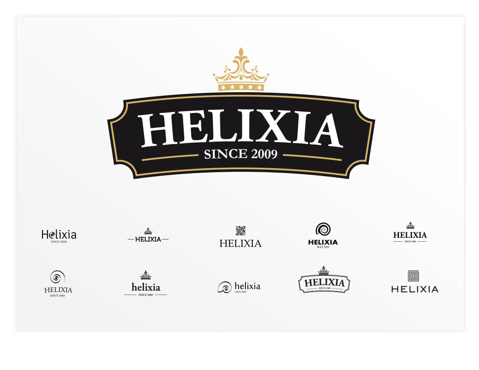 Helixia - opakowania produktowe oraz logo marki