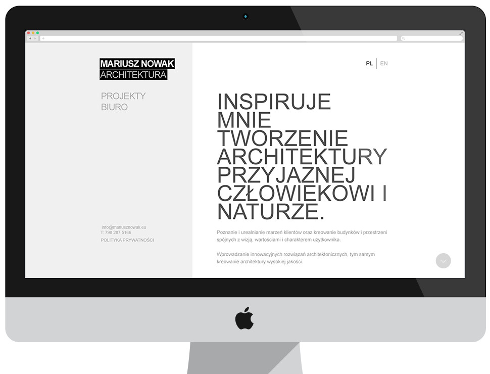 MNA Architektura - Informationswebsite CMS Drupal