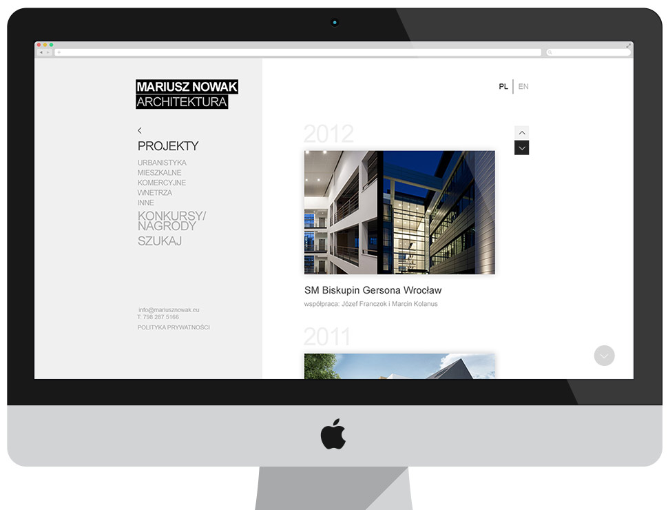 MNA Architektura - Informationswebsite CMS Drupal