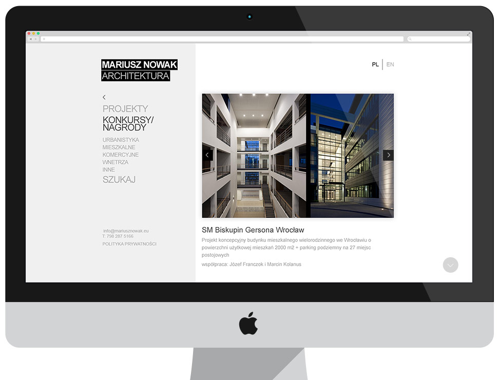 MNA Architektura - Informationswebsite CMS Drupal
