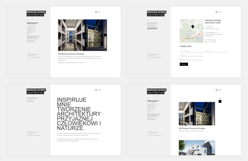 MNA Architektura - strona informacyjna CMS Drupal