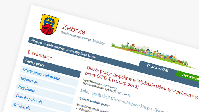 System Rekrutacji Urząd Miejski Zabrze