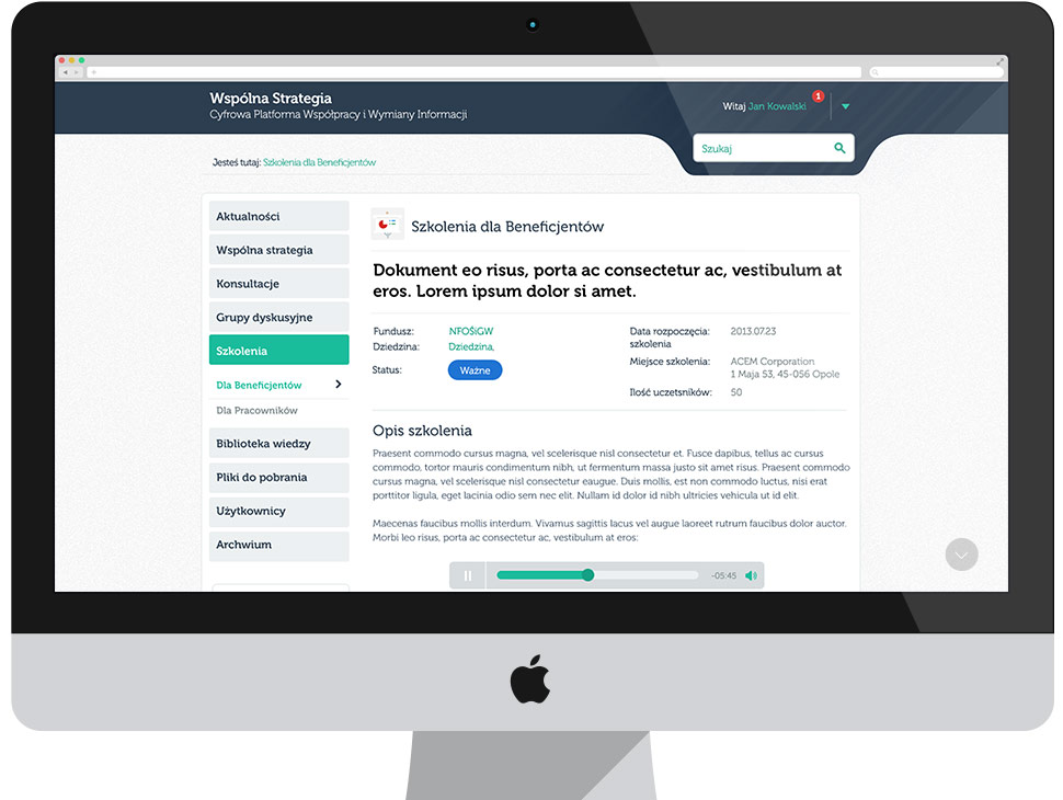 NFOŚiGW - Information exchange portal