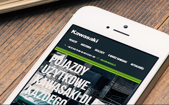 Kawasaki MULE - strona docelowa kampanii