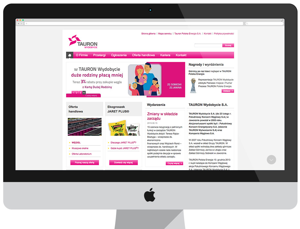 TAURON Wydobycie - Corporate Website CMS Drupal