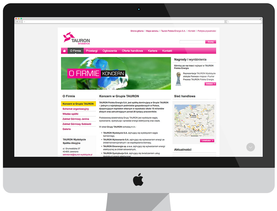 TAURON Wydobycie - Corporate Website CMS Drupal