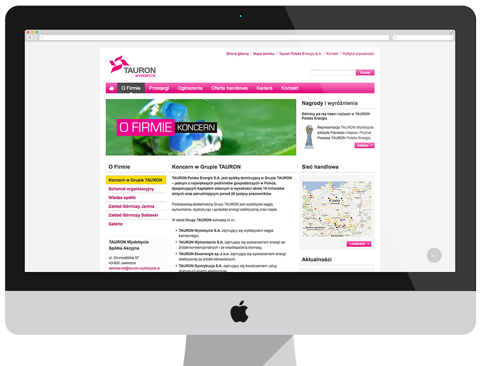 TAURON Wydobycie - serwis korporacyjny CMS Drupal