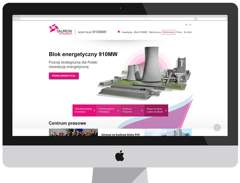 TAURON Wytwarzanie - Micro-Websites 