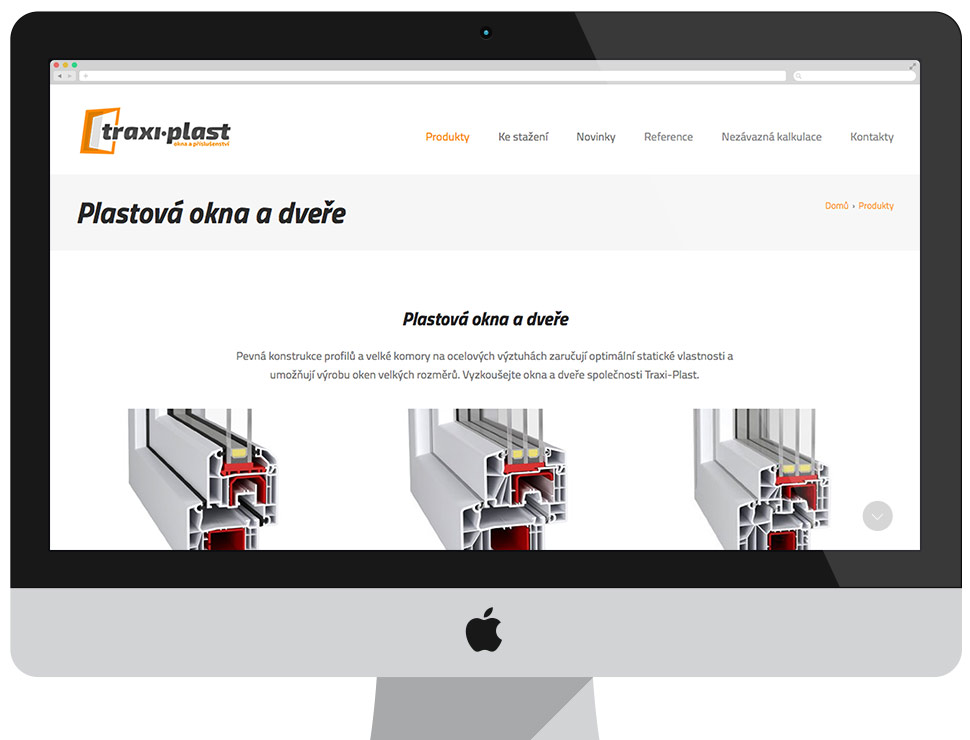 Traxi-Plast - Image website for the Czech PVC profiles producer